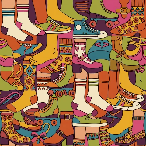Pattern custom footwear designs