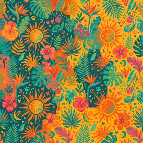 Tropical pet accessory designs