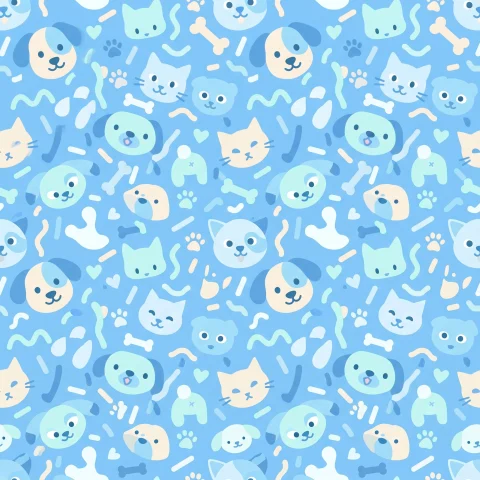 Pastel pet accessory designs