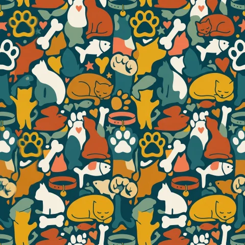 Abstract pet accessory designs