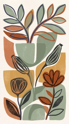 Botanical phone case designs