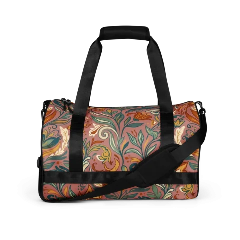 Art Nouveau Teal Rose Botanical Pattern