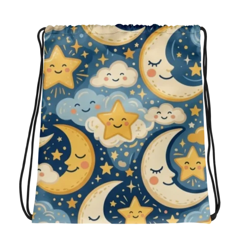 Drawstring bag mockup