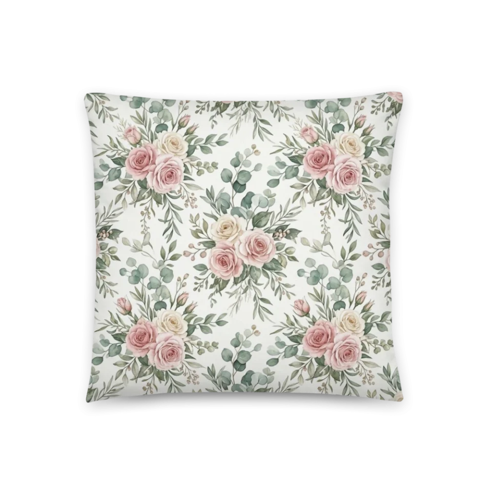 Watercolor Botanical Roses - AI Designer Home Decor