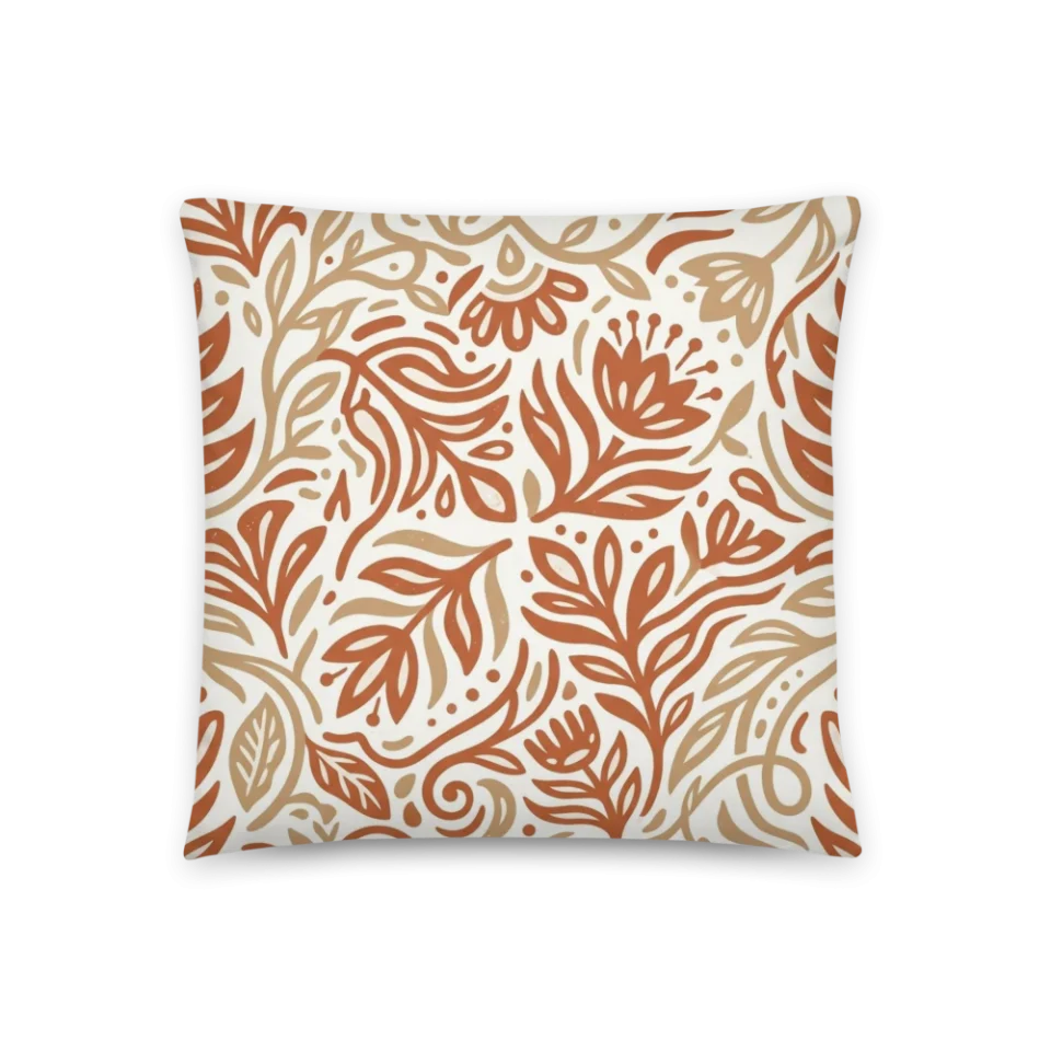 Abstract minimalist design in warm terracotta, sand, and off-white with clean geometric shapes.