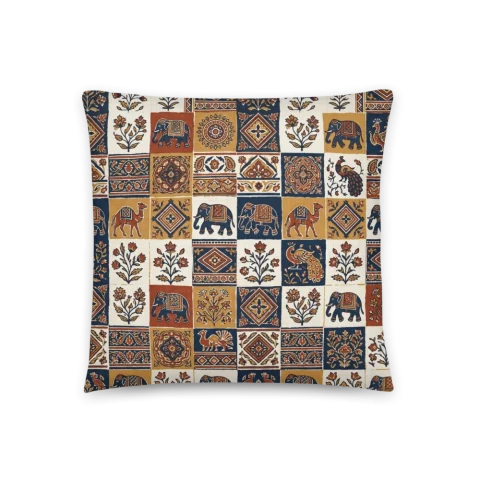 Indigo Terracotta Indian Block Print