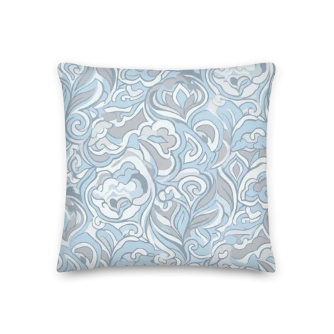 Baby Blue Swirling Cloud Waves