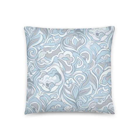 Baby Blue Swirling Cloud Waves