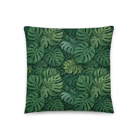 Lush Green Monstera Leaf Pattern