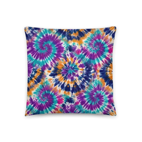 Psychedelic Purple Teal Tie Dye Swirl