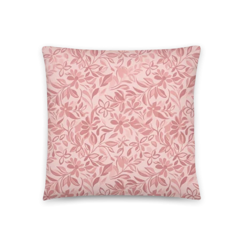 Soft Blush Pink Floral Vine Pattern