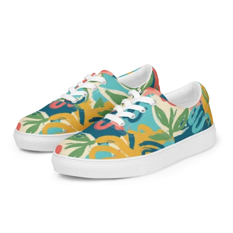 Women's Lace-Up Canvas Shoes mockup