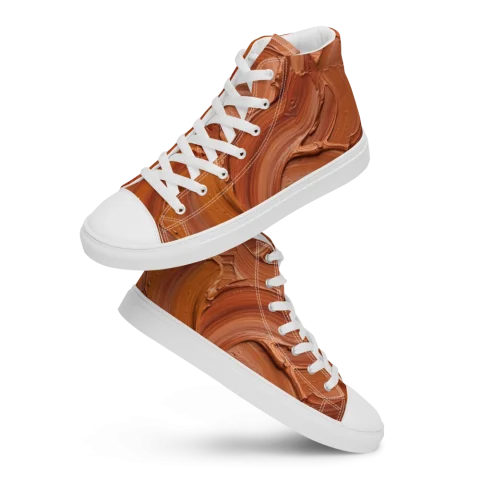 Men's High Top Canvas Shoes mockup