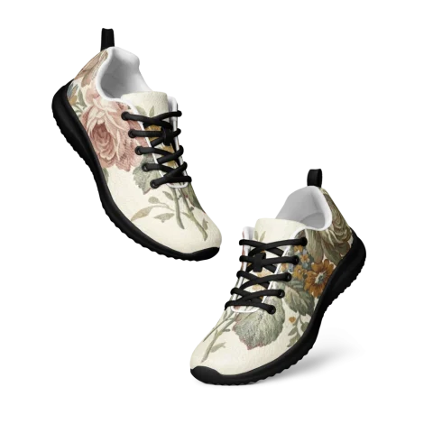 Vintage Cream Rose Floral Pattern