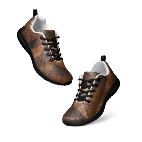 Earthy Brown Stitched Leather Mosaic