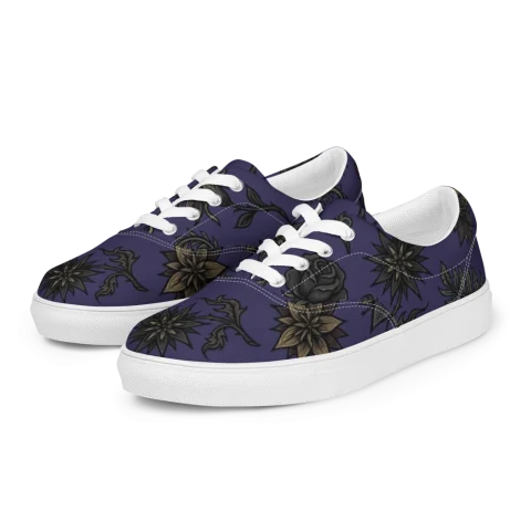 Women's Lace-Up Canvas Shoes mockup