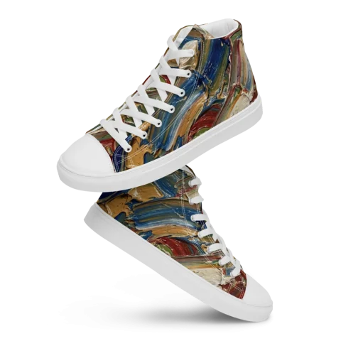 Men's High Top Canvas Shoes mockup