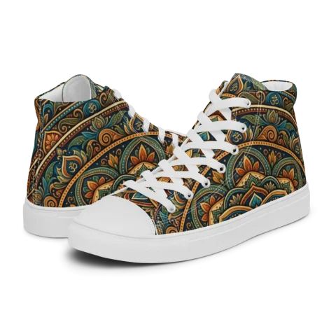Zapatillas de lona de caña alta para mujer