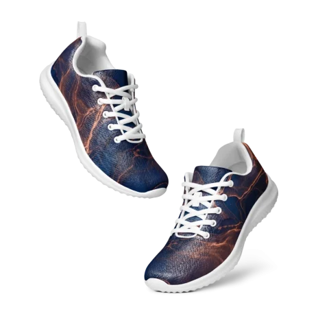 Navy Blue Copper Ink Swirls