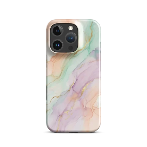 Ethereal Pastel Fluid Gold Marble