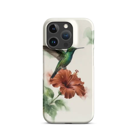 Iridescent Hummingbird and Hibiscus Bloom
