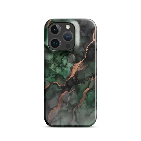 Copper Veined Malachite Fluid Abstract