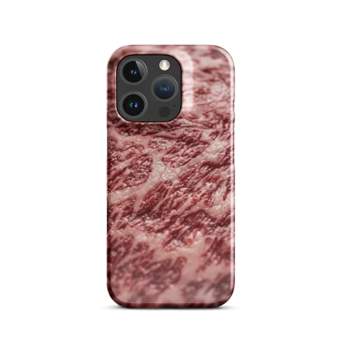 Makrostudie zur hyperrealistischen Marmorierung von Wagyu-Schweinefleisch