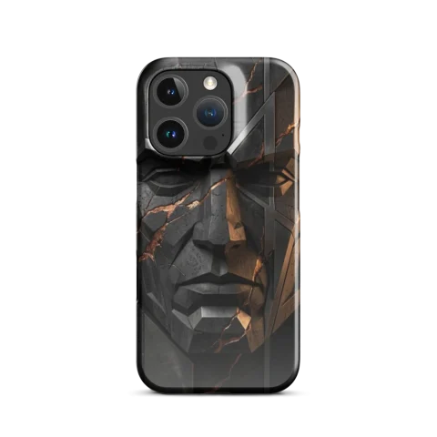 Brutalist Copper Fracture Portrait