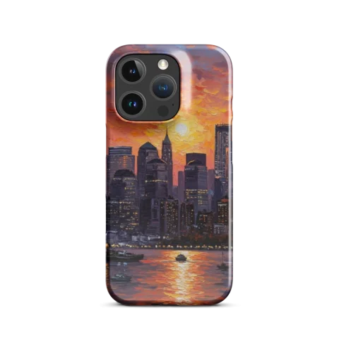 Fiery Sunset New York Skyline