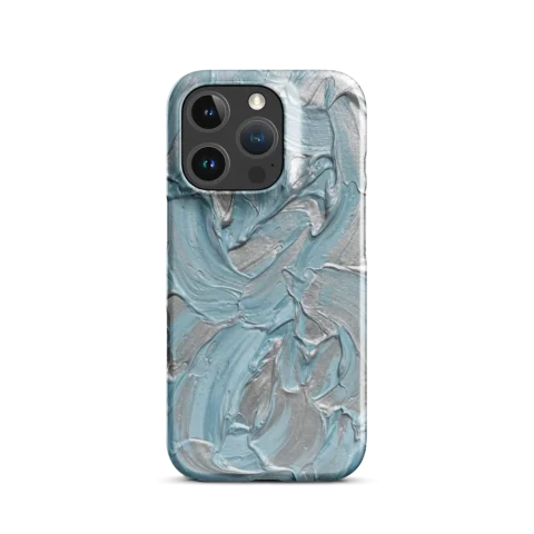 Whispers of Arctic Blue Impasto