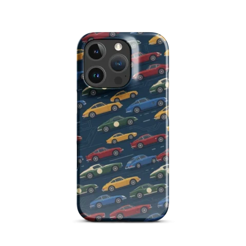 A seamless, rhythmic repeating pattern of stylized vintage supercars sweeps The artwork must fill th
