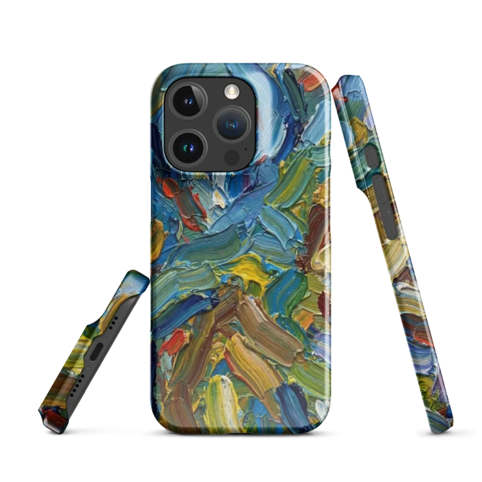 Thick, textured impasto oil paint brushstrokes in a vibrant and artistic abstract pattern.