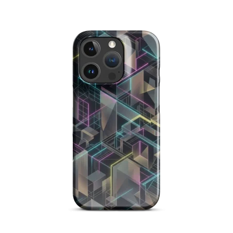 Ethereal Neon Geometric Structural Harmony