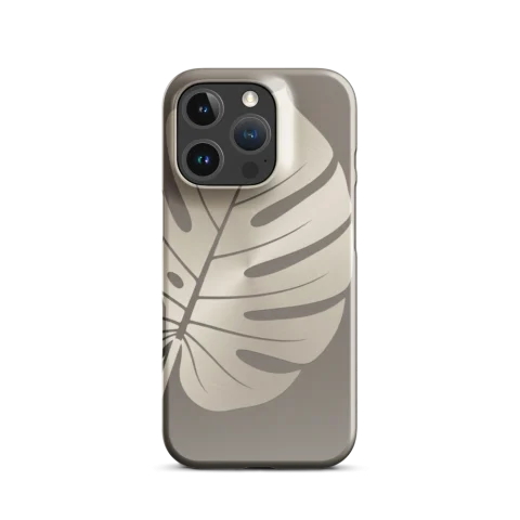 Minimalist Brushed Champagne Monstera Leaf
