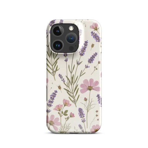 Lavender Sprigs and Pink Wildflowers