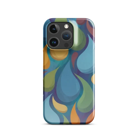 Colorful Retro Raindrop Droplet Pattern