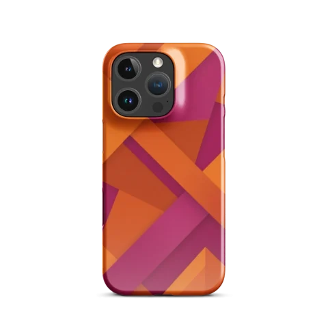 Vibrant Orange and Magenta Diagonal Layers