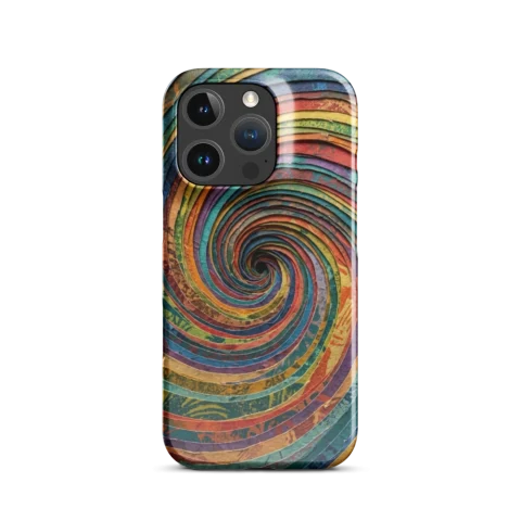 Textured Rainbow Paper Spiral Vortex