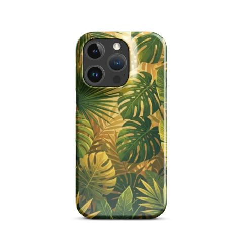 Sun Drenched Monstera Palm Foliage