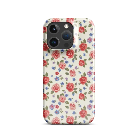 Red and Pink Rose Ditsy Floral