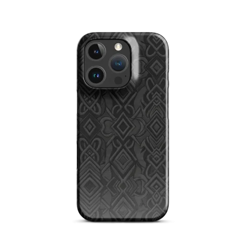 Graphite Black Interlocking Geometric Knotwork