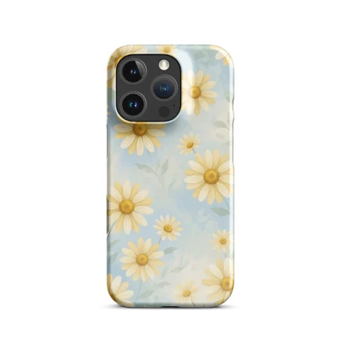 Butter Yellow Daisies Pastel Blue