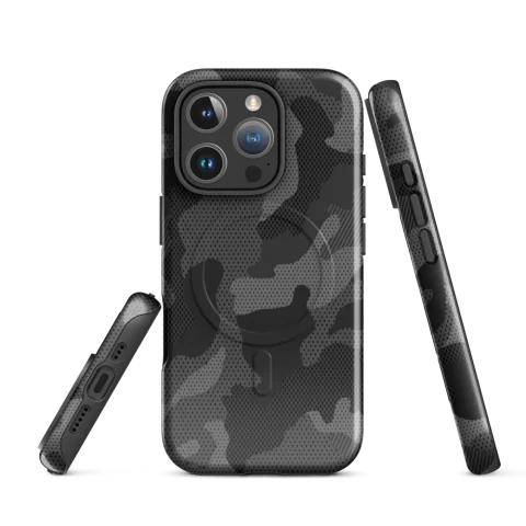 Stealth Charcoal Textured Camouflage Pattern