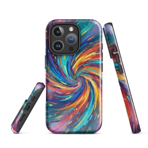 Vibrant Radial Pastel Chalk Spiral