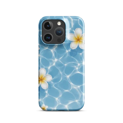 Floating Plumeria Flowers Blue Water