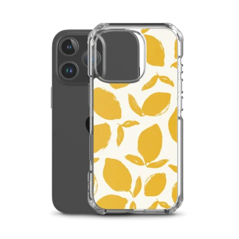 Yellow Lemons Botanical Brush Pattern