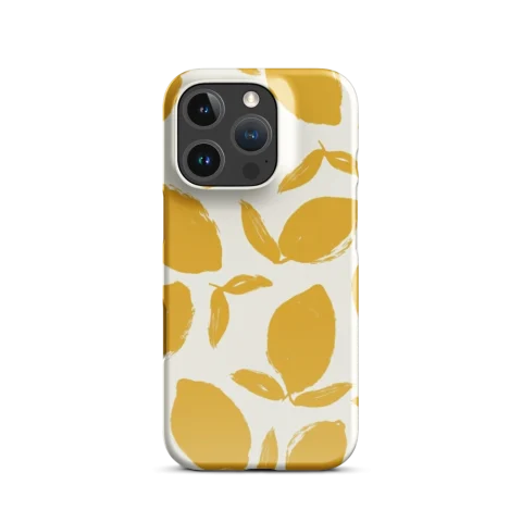 Yellow Lemons Botanical Brush Pattern