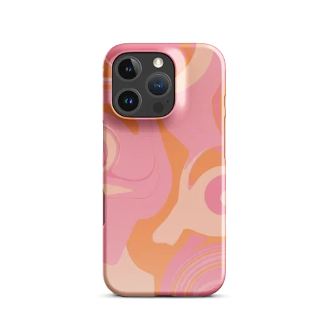 Retro Pink Orange Psychedelic Swirls