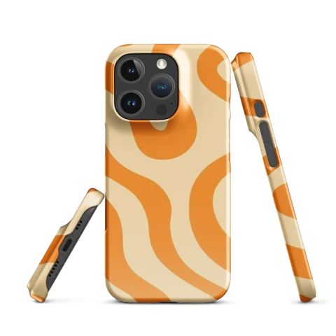 Groovy Orange and Cream Waves