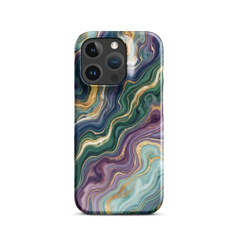 Purple Emerald Gold Liquid Marble